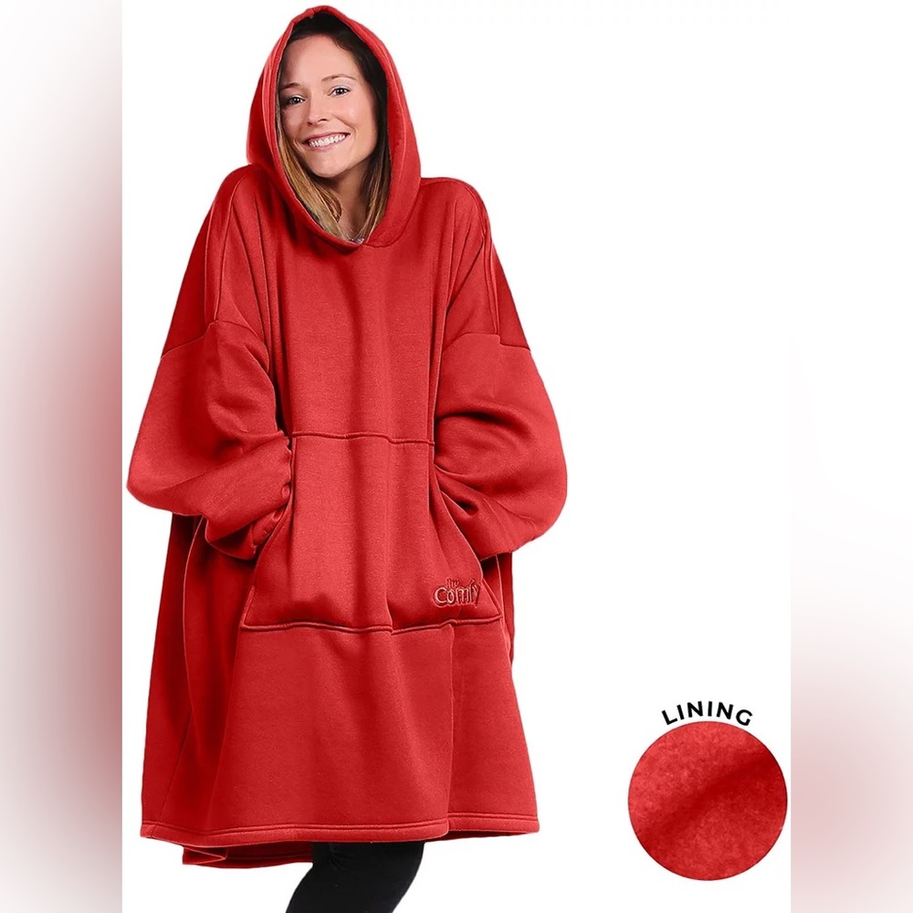 Red The Comfy Sweatshirt Blanket Oversized Hoodie